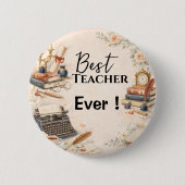 English Teacher Thank You Gift End of School Year 缶バッジ (正面)