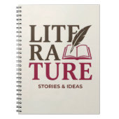 English Teacher Typography Design ノートブック (正面)