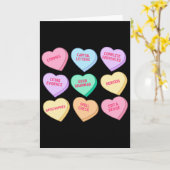 English Teacher Valentines Candy Heart English Gra カード (黄色い花)