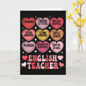 English Teacher Valentine's Day Grammar Ela Teache カード (黄色い花)