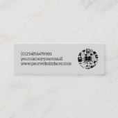 English Tutorブックマークチュートリアル先生 スキニー名刺 (裏面)