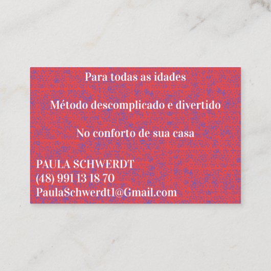 English Tutor Business Card 名刺 (裏面)