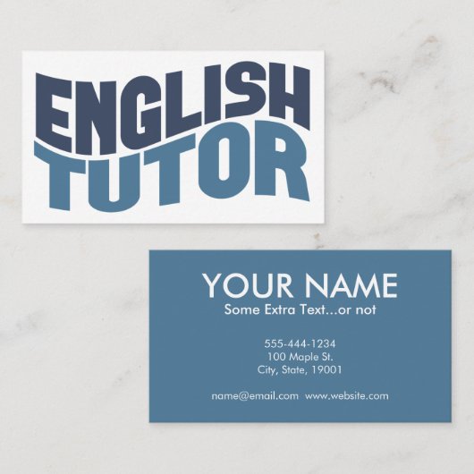 English Tutor Business Card 名刺 (正面/裏面)