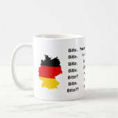 English vs. German - Bitte vs. Please - Mug コーヒーマグカップ (左)