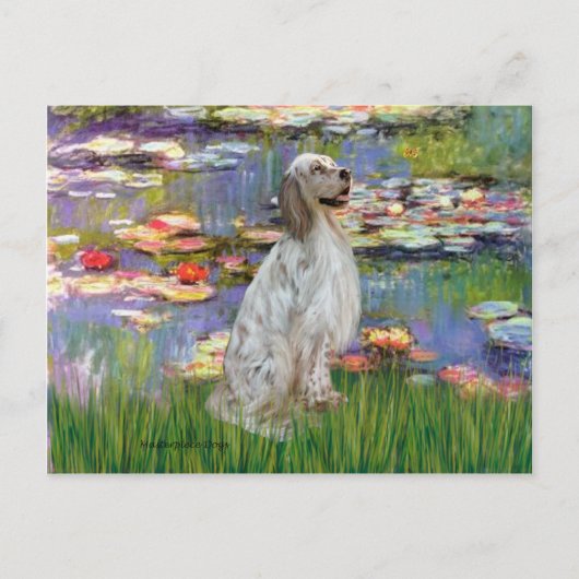 EnglishSetter 1 - Lilies 2 ポストカード (正面)
