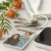 EnglotタイGLカップル、EngfaとCharlotte キーホルダー (正面右)