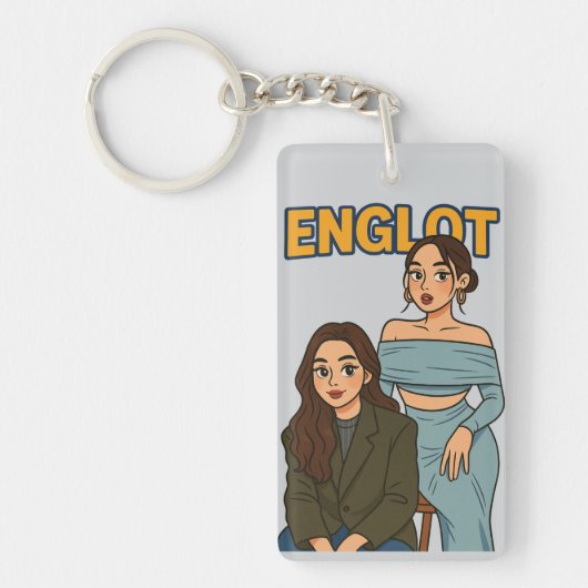 EnglotタイGLカップル、EngfaとCharlotte キーホルダー (正面)