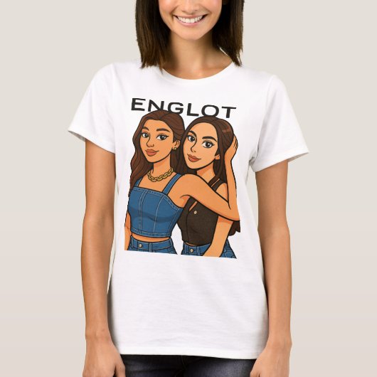 EnglotタイGL発送カップル EngfaとCharlotte Tシャツ (正面)