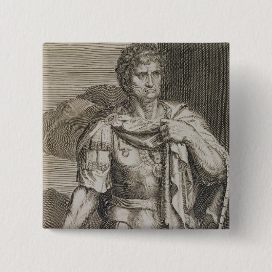 engrローマ54-68の広告のNero Claudiusシーザー皇帝 缶バッジ (正面)