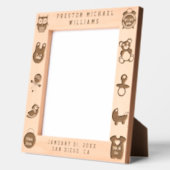 Engraved Baby Birth Stats Personal Picture Frame レーザー彫刻フレーム (左)