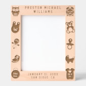 Engraved Baby Birth Stats Personal Picture Frame レーザー彫刻フレーム (正面)