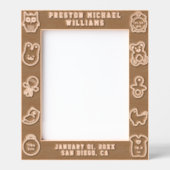 Engraved Baby Birth Stats Personal Picture Frame レーザー彫刻フレーム (正面)