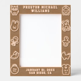 Engraved Baby Birth Stats Personal Picture Frame レーザー彫刻フレーム
