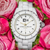 Engraved Monogram Couples Minimalist Personalized  腕時計