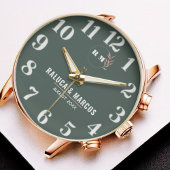 Engraved Monogram Couples Minimalist Personalized  腕時計