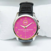 Engraved Monogram Couples Minimalist Personalized  腕時計