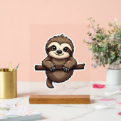 Engraved Sloth Tee Vintage Animal Art (2) アクリルサイン (ウェディング)