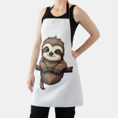 Engraved Sloth Tee Vintage Animal Art (2) エプロン (インサイチュ)