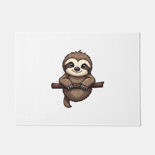 Engraved Sloth Tee Vintage Animal Art (2) ドアマット (正面)