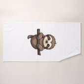 Engraved Sloth Tee Vintage Animal Art (2) バスタオル (バスタオル)