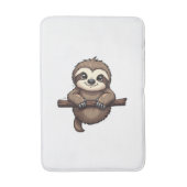Engraved Sloth Tee Vintage Animal Art (2) バスマット (正面縦)
