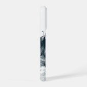 Engraved Tiger Profile Mystic Forest iPhoneケース (右側面)