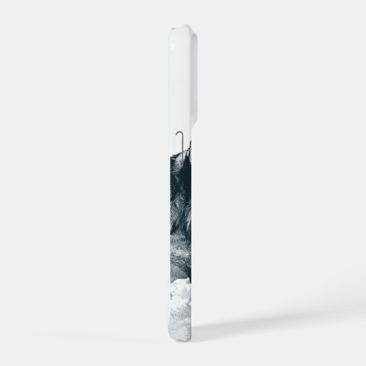 Engraved Tiger Profile Mystic Forest iPhoneケース (右側面)