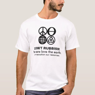 ENGRISH: 批判しないで下さい! 私達は愛地球です Tシャツ