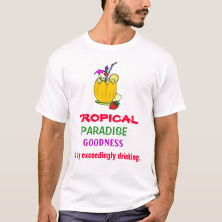 ENGRISH: 熱帯楽園=大酒を飲みます! Tシャツ