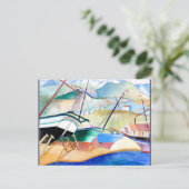 Engstrom – ボートをビーチ、ノルウェーテーマ ポストカード (スタンド正面)