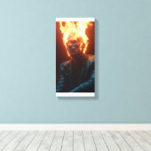 Engulfed in Flames – 炎の抽象芸術アート キャンバスプリント (インサイチュ (ウッドフロア))
