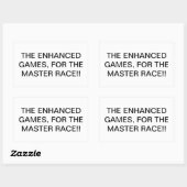 ENHANCED GAMES MASETER RACE Hankamer Artjunkhaus  長方形シール (シート)