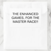 ENHANCED GAMES MASETER RACE Hankamer Artjunkhaus  長方形シール (バッグ)