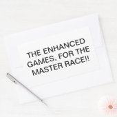 ENHANCED GAMES MASETER RACE Hankamer Artjunkhaus  長方形シール (封筒)