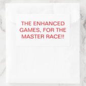ENHANCED GAMES MASETER RACE Hankamer Artjunkhaus  長方形シール (バッグ)