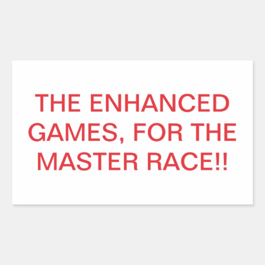 ENHANCED GAMES MASETER RACE Hankamer Artjunkhaus  長方形シール (正面)