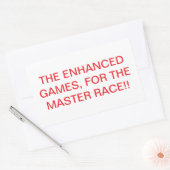 ENHANCED GAMES MASETER RACE Hankamer Artjunkhaus  長方形シール (封筒)