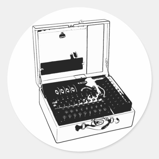 Enigma Machine Criptography World War II ラウンドシール (正面)
