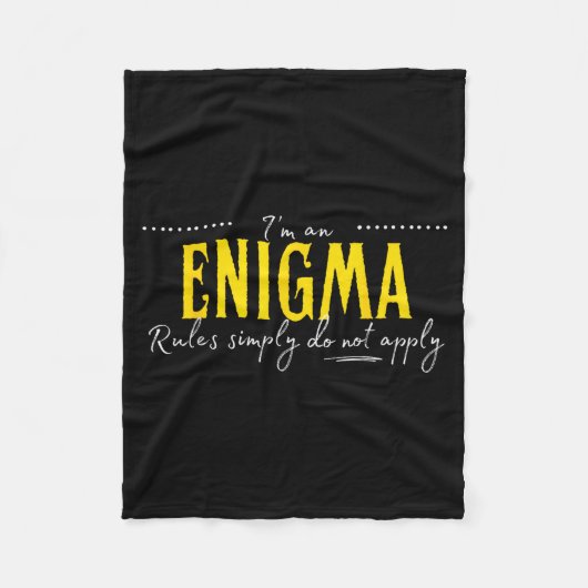 Enigma, The Rules Simply Do Not Apply フリースブランケット (正面)