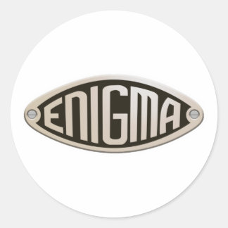 Enigma wwiiコードブレーカーロゴ ラウンドシール