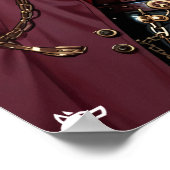 Enigmatic Steampunk Lady – Elegance and Mystery  ポスター (角)