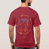 Enjoyライオン王小さい事 Tシャツ (裏面)