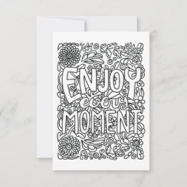 Enjoy Color Your Own Note Card サンキューカード