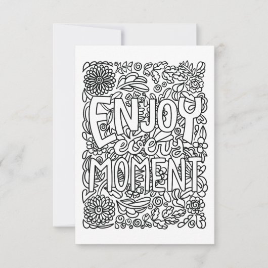 Enjoy Color Your Own Note Card サンキューカード (正面)