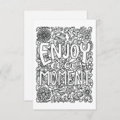 Enjoy Color Your Own Note Card サンキューカード (正面/裏面)