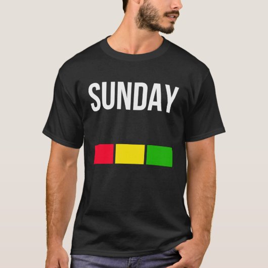 Enjoy Cool Sunday Mood Illustration Graphic Desig Tシャツ (正面)
