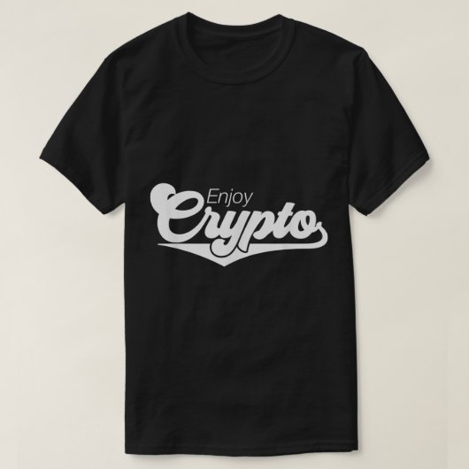 Enjoy Crypto Minimalist Design Tシャツ (デザイン正面)