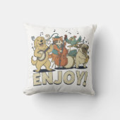 “Enjoy – Cute Pets Playing Musical Instruments クッション (正面)