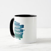 Enjoy Every Moment – Inspirational Mug Design マグカップ (正面左)