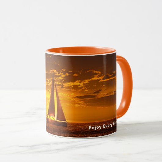 Enjoy Every Sunset - MARINA DEL REY, CA Mug マグカップ (正面右)